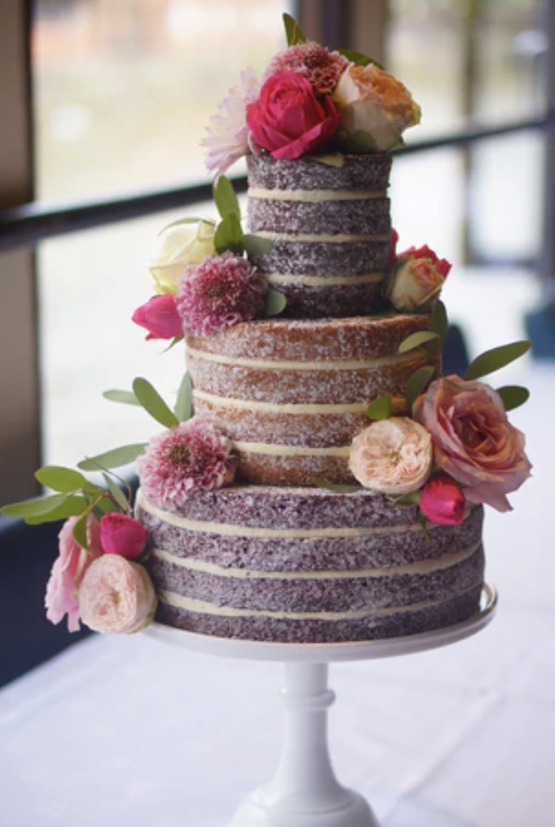 naked wedding cake